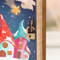 Новогодняя шкатулка-книга "Домики" 14х12х5 см Новогодняя шкатулка-книга "Домики" 14х12х5 см