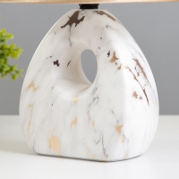 Настольная лампа "Аморет" E14 40Вт белый-золото 20х20х30 см RISALUX