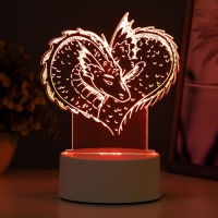 Светильник "Драконы" LED RGB от сети 14,2х9,5х14,1 см