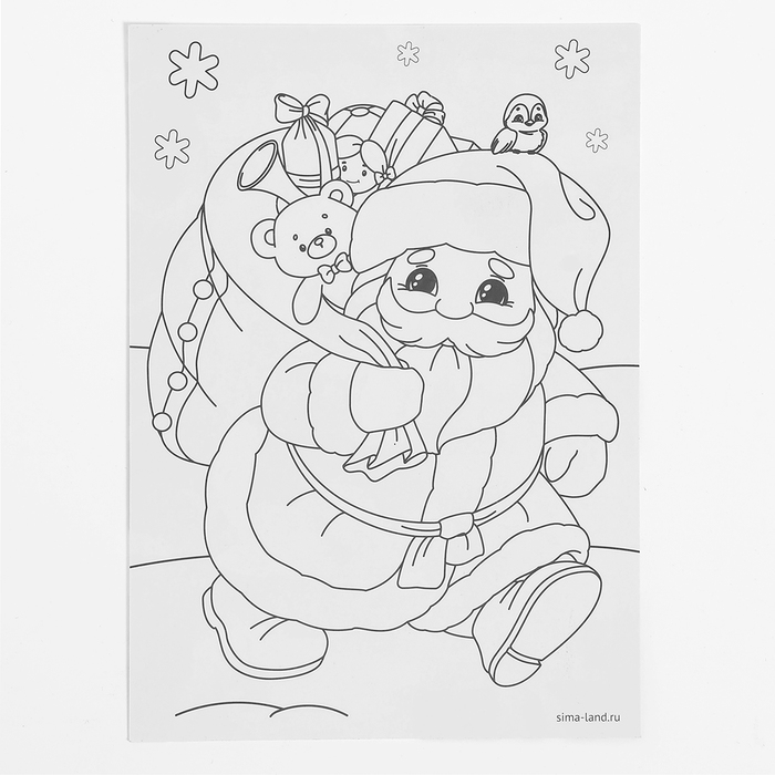 Аппликация стразами на новый год для детей &laquo;Щенок с подарками&raquo;, А6, новогодний набор для творчества