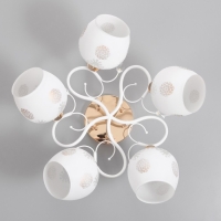 Люстра "Оливия" 5х60Вт Е27 Золото, белый 52х52х28см Люстра "Оливия" 5х60Вт Е27 Золото, белый 52х52х28см