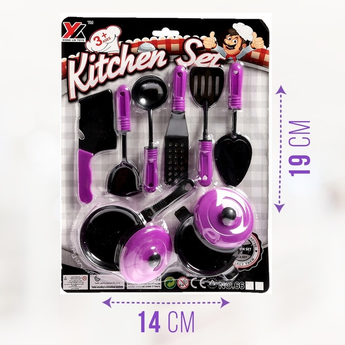 Набор посуды «Мини шеф-1», 10 предметов Набор посуды «Мини шеф-1», 10 предметов