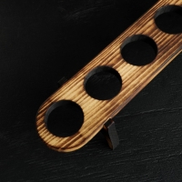 Доска деревянная для подачи шотов Wild Kitchen, 45.5&times;6.5&times;6 см, в обжиге, цельный кедр