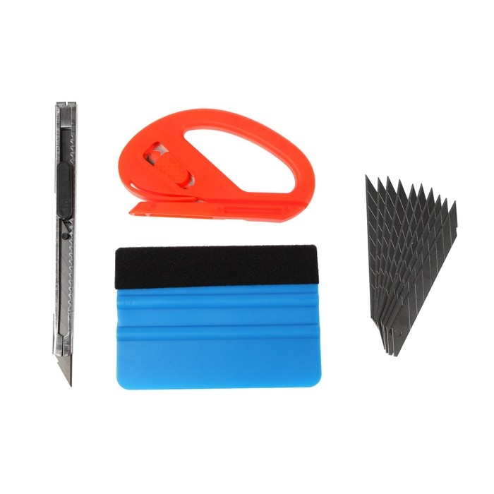 Инструмент для оклейки авто пленкой, набор 4 шт Инструмент для оклейки авто пленкой, набор 4 шт