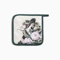 Новый год. Символ года. Змея. Набор кухонный Красивого года: подставка 15*15 см, прихватка 17*17см Новый год. Символ года. Змея. Набор кухонный Красивого года: подставка 15*15 см, прихватка 17*17см