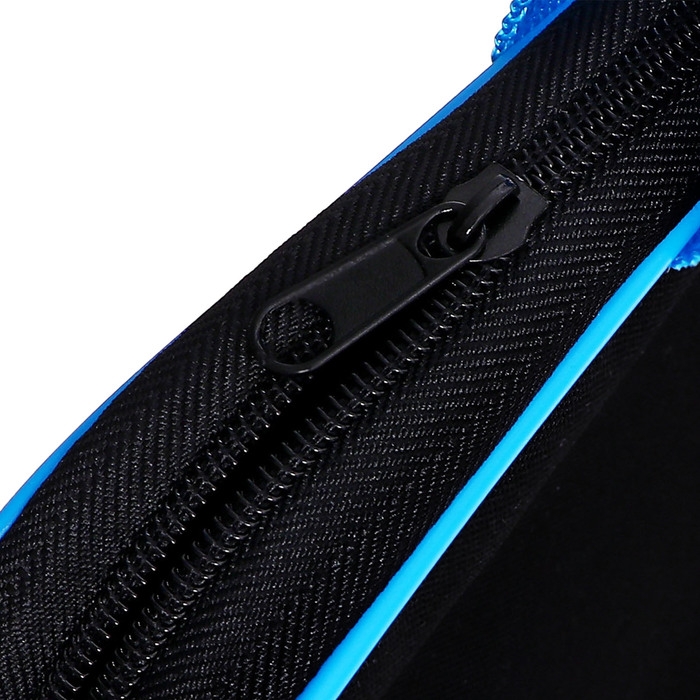 Папка с ручками текстильная А4, 350 х 265 х 45 мм, ПМД 2-42 Папка с ручками текстильная А4, 350 х 265 х 45 мм, ПМД 2-42 "Офис", внутренний карман, чёрная/ярко-голубая