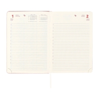 Ежедневник датированный 2025 A5 168 листов, deVENTE.Barbara, твердая обложка кожзам с поролоном, хлястик, перфорация, ляссе, блок 70, розовый Ежедневник датированный 2025 A5 168 листов, deVENTE.Barbara, твердая обложка кожзам с поролоном, хлястик, перфорация, ляссе, блок 70, розовый