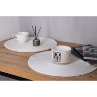 Салфетки сервировочные на стол Доляна &laquo;Лофт&raquo;, 4 шт, d=38 см, цвет белый