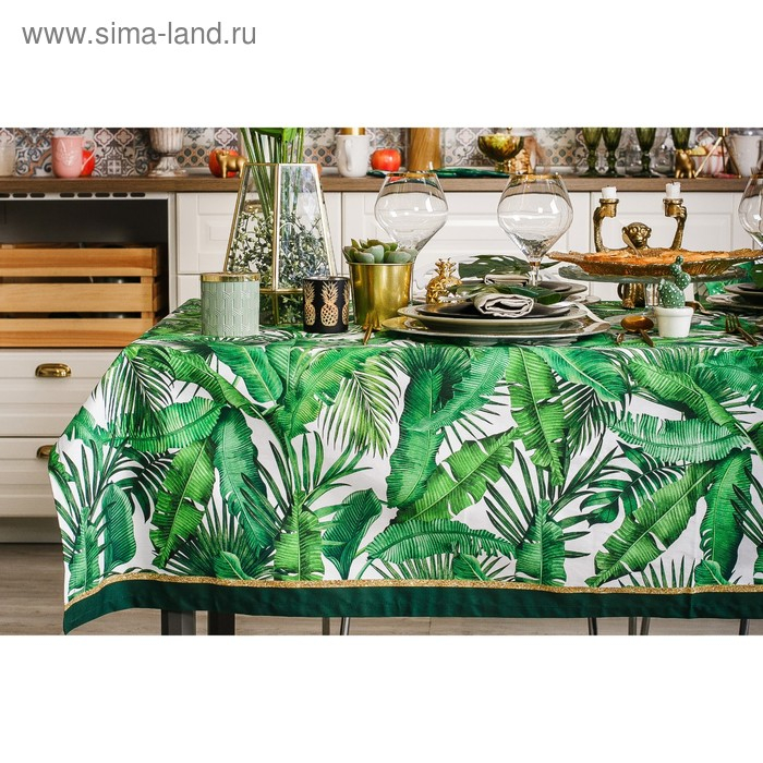 Скатерть Этель &laquo;Тропики&raquo; 180х147 см, 100% хлопок, саржа 190 гр/м2