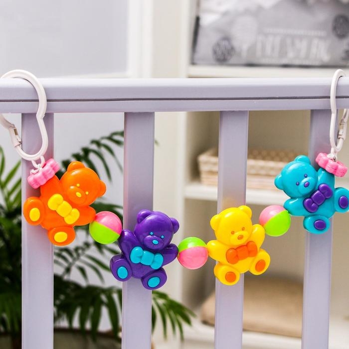 Растяжка на коляску/кроватку &laquo;Веселые мишки&raquo;, 4 игрушки, Крошка Я