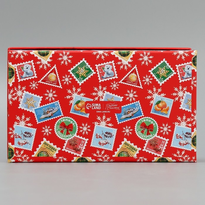 Набор коробок подарочных 15 в 1 &laquo;Новогодняя почта&raquo;, 12 х 6.5 х 4 см - 46.5 х 30 х 17.5 см, Новый год