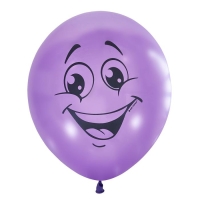 Набор шаров 12" &laquo;Улыбки&raquo;, пастель, 1-сторонний, набор 5 шт.