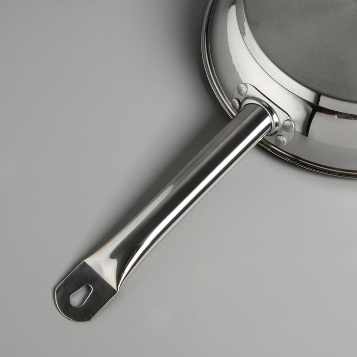 Сковорода &laquo;Общепит&raquo;, d=26 см, толщина корпуса 0,6 мм, дно 3,5 мм, с теплораспределительным слоем, антипригарное покрытие, индукция