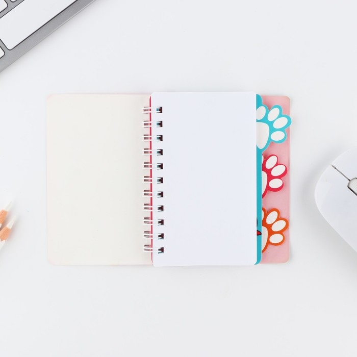 Блокнотик с разделителем А7, 40 л Блокнотик с разделителем А7, 40 л "8 Марта, корги"