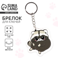 Брелок для ключей &laquo;Енот&raquo;, 10.2 х 4.8 см