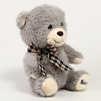 Мягкая игрушка &laquo;Мишка&raquo;, с бантиком, 24 см, цвет серый