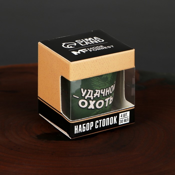 Стопки, набор &laquo;Удачной охоты&raquo;, 4 шт х 30 мл