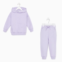 Костюм для девочки (худи, брюки) KAFTAN "Basic line", размер 28 (86-92), цвет лиловый Костюм для девочки (худи, брюки) KAFTAN "Basic line", размер 28 (86-92), цвет лиловый