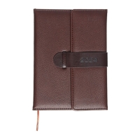 Ежедневник датированный 2024 A5 176 листов, deVENTE.Tudor, твёрдая обложка из искусственной кожи, ляссе, кремовый блок 70 г/м2, коричневый Ежедневник датированный 2024 A5 176 листов, deVENTE.Tudor, твёрдая обложка из искусственной кожи, ляссе, кремовый блок 70 г/м2, коричневый
