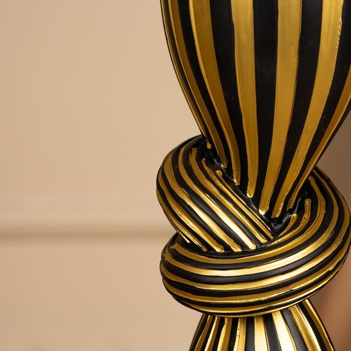 Подсвечник для одной свечи &laquo;Узел&raquo; цвет черно-золотой 39 х 10,5 х 10,5 см