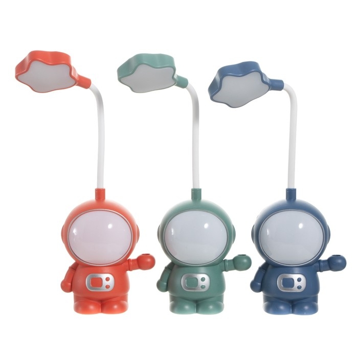 Настольная лампа "Астронавт" МИКС LED 3Вт USB АКБ 9х7х21 см RISALUX