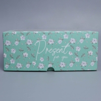 Коробка для капкейков, кондитерская упаковка с окном, 6 ячеек &laquo;Зелёный паттерн&raquo;, 25 х 17 х 10 см