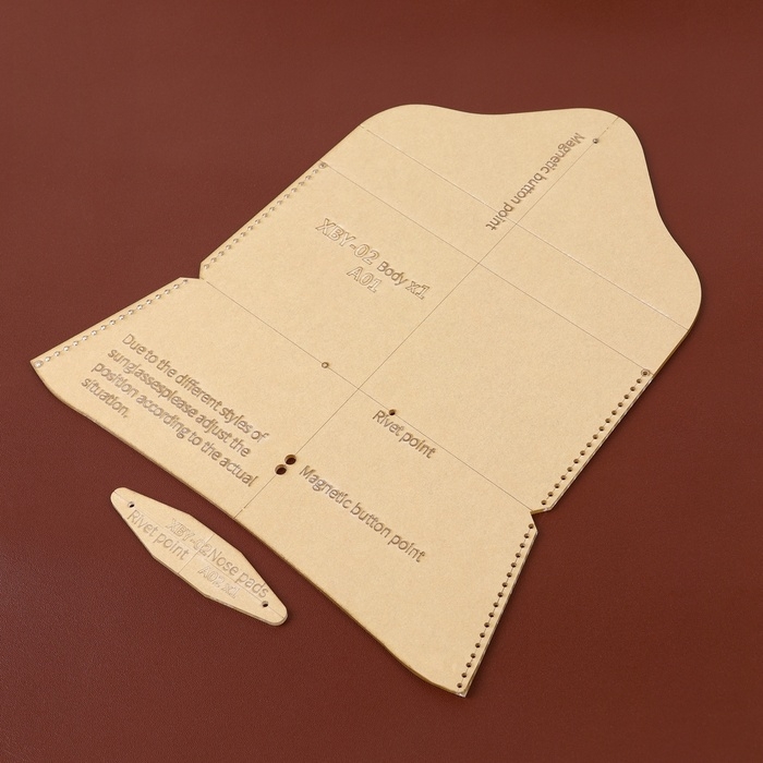 Набор лекал «Футляр для очков», 17 × 8 × 0,5 см, 2 шт, акрил Набор лекал «Футляр для очков», 17 × 8 × 0,5 см, 2 шт, акрил