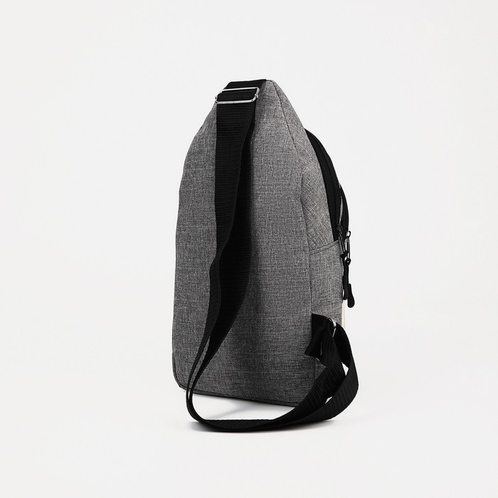 Сумка-слинг из текстиля, &laquo;ЗФТС&raquo;, цвет серый