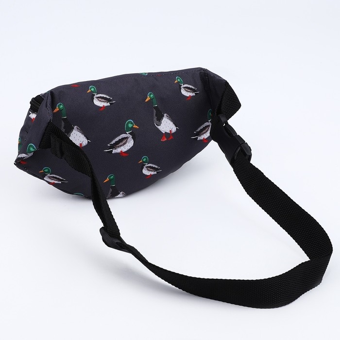 Сумка поясная Утки, 32х8х15 см, отд на молнии, цвет серо-зелёный Сумка поясная Утки, 32х8х15 см, отд на молнии, цвет серо-зелёный