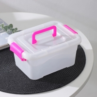 Контейнер для хранения &laquo;Дипломат&raquo;, 20,5&times;15&times;9,5 см, крышка с ручкой на защёлке, цвет МИКС