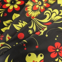 Лоскут для рукоделия, атлас, хохлома, 50 &times; 75 см