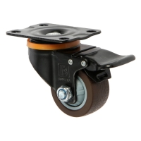 Колесо мебельное CAPPIO d=62,на площадке,со стопором,поворотное, покрытие TPR Колесо мебельное CAPPIO d=62,на площадке,со стопором,поворотное, покрытие TPR
