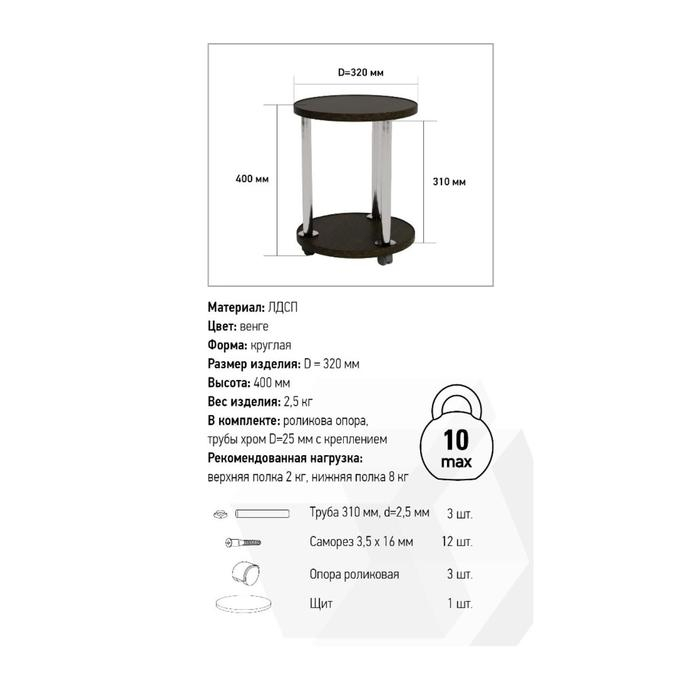Полка для цветов Персона-5, на колёсах, Венге Полка для цветов Персона-5, на колёсах, Венге