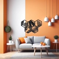 Декор настенный, панно для интерьера из дерева "Папоротник", 5 модулей 32 х 27.5 см Декор настенный, панно для интерьера из дерева "Папоротник", 5 модулей 32 х 27.5 см