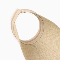 Козырёк женский плетёный MINAKU цвет бежевый, р-р 56-58 Козырёк женский плетёный MINAKU цвет бежевый, р-р 56-58