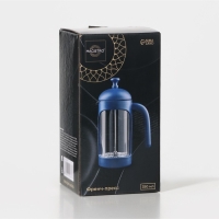 Чайник заварочный френч - пресс Magistro &laquo;Хельсинки&raquo;, 350 мл, стекло, цвет тёмно-синий
