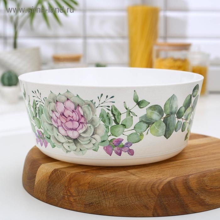 Миска &laquo;Деко. Каменная роза&raquo;, 3 л, цвет каменная роза МИКС