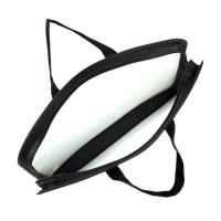 Папка с ручками А4, 340 х 245 х 45 мм, пластиковая, ручки-тесьма, Оникс ПТ-14 "Зелёное авто"