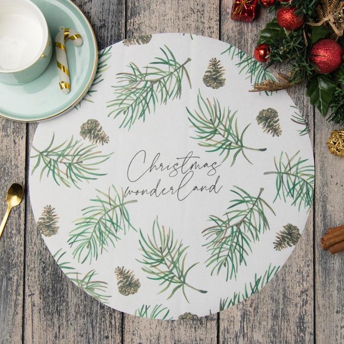 Салфетка на стол Салфетка на стол "Сhristmas wonderland" 30х30см, 100% п/э, оксфорд 420 г/м2