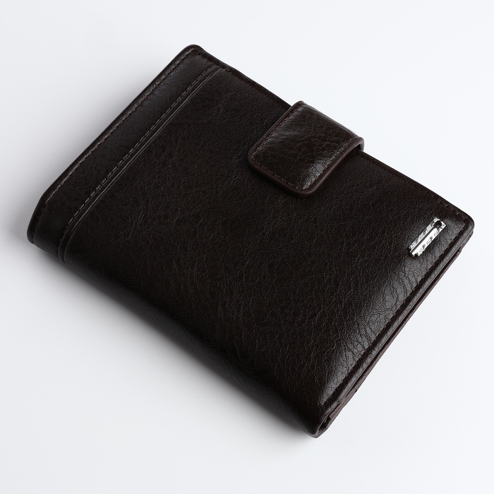 Портмоне мужское на магните 3 в 1, отдел для автодокументов, паспорта, цвет коричневый Портмоне мужское на магните 3 в 1, отдел для автодокументов, паспорта, цвет коричневый