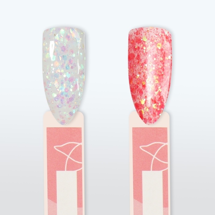 Полигель для наращивания, с блёстками, 3-х фазный, 15 мл, LED/UV, цвет красный Полигель для наращивания, с блёстками, 3-х фазный, 15 мл, LED/UV, цвет красный