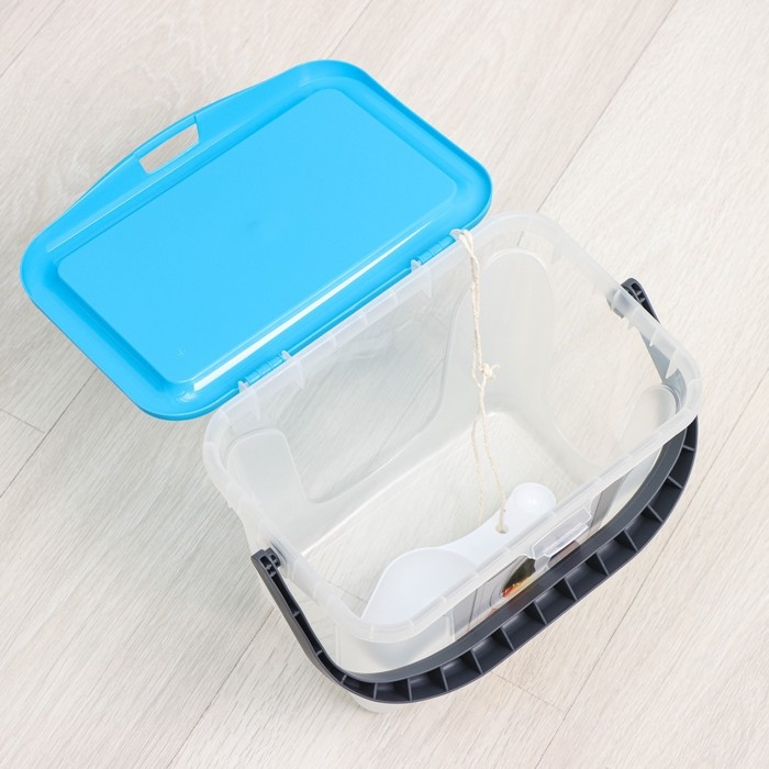 Контейнер для стирального порошка, 6 л, цвет голубая лагуна Контейнер для стирального порошка, 6 л, цвет голубая лагуна