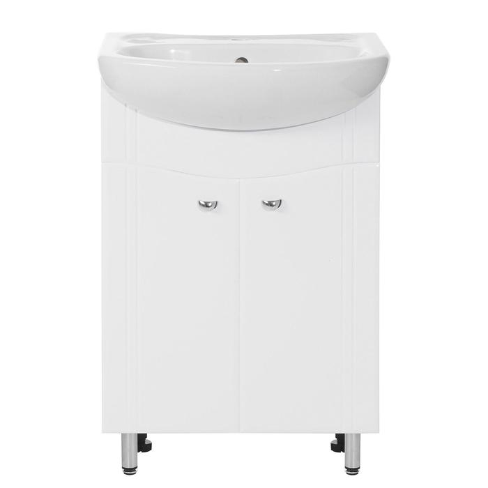 Комплект мебели: Тумба "Тура 55" + раковина "Исеть 55", 53,2 х 30 х 82 см