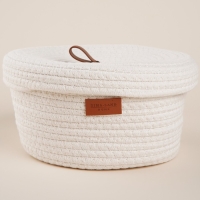 Корзина для хранения SL Home «Бэлл», плетёная ручной работы, большая, 32×32×16 см, цвет белый Корзина для хранения SL Home «Бэлл», плетёная ручной работы, большая, 32×32×16 см, цвет белый