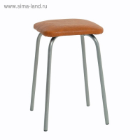 Табурет "Эконом" квадратный, Серебристый металлик/шоколад МИКС Табурет "Эконом" квадратный, Серебристый металлик/шоколад МИКС