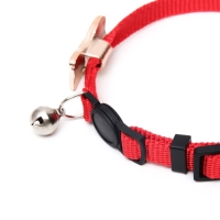 Ошейник кошачий "Бантик" со стразами, 30 х 1 см, красный Ошейник кошачий "Бантик" со стразами, 30 х 1 см, красный