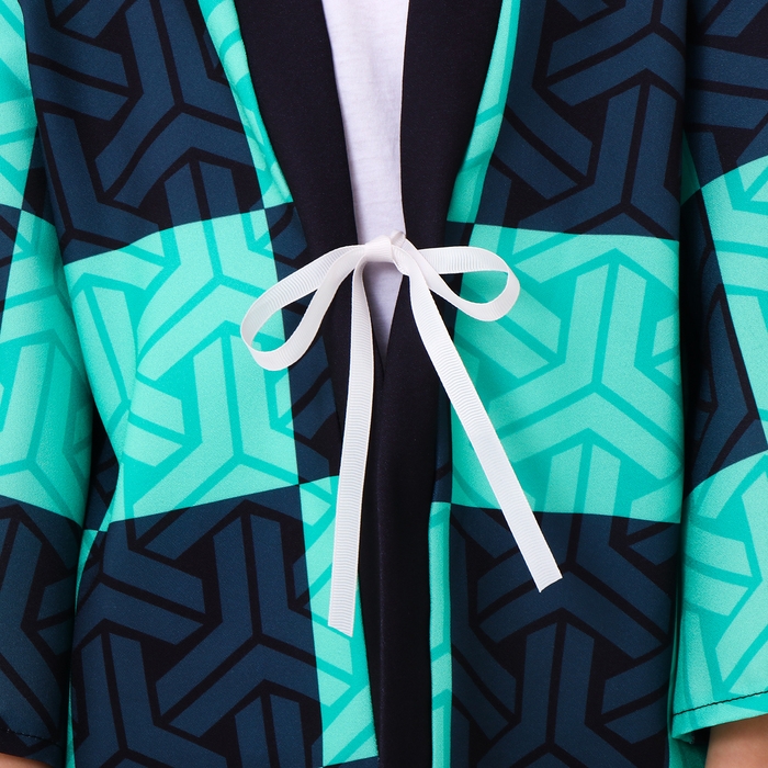 Карнавальное хаори &laquo;Демонический клинок&raquo;, рост 98-152 см, цвет зелёный