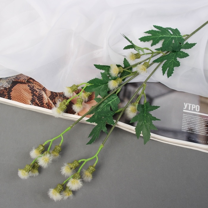 Цветы искусственные "Мимоза садовая люкс" 60 см, белый