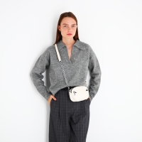 Сумка кросс-боди на молнии, цвет бежевый