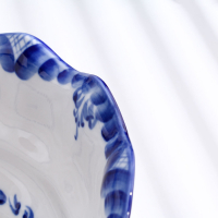 Салатник &laquo;Семья&raquo;, большой, 21&times;21&times;13 см, гжель